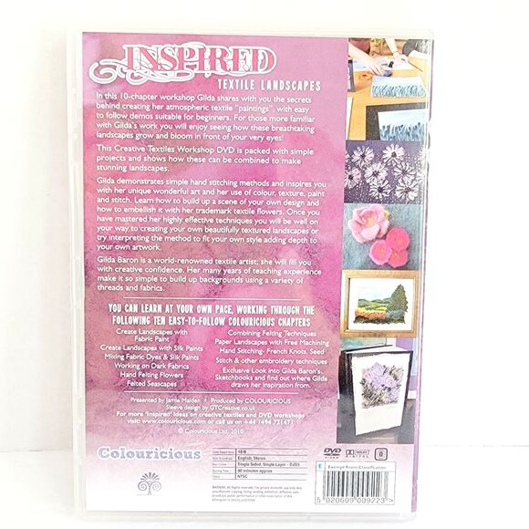 Inspired Textile Landscapes DVD with Gilda Baron 10 Chapter Painting Workshop - Picture 4 of 6